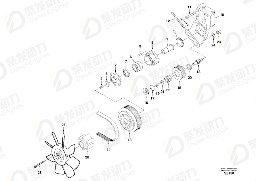 VOLVO Roller bearing SA3896996 Drawing