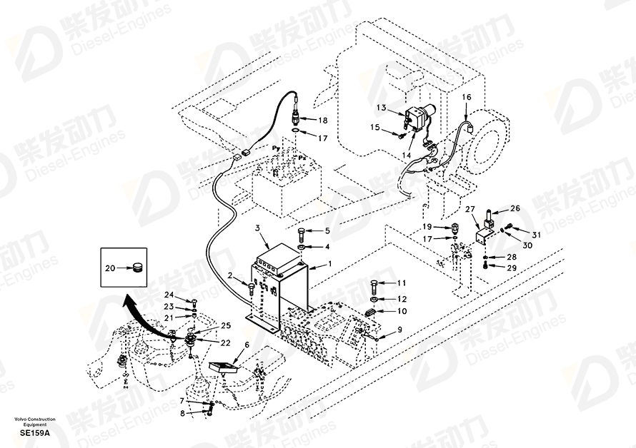 VOLVO Magnet 14513425 Drawing