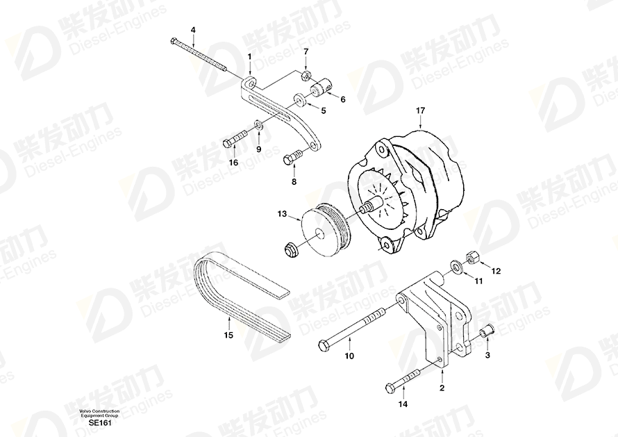 VOLVO Support SA3883158 Drawing