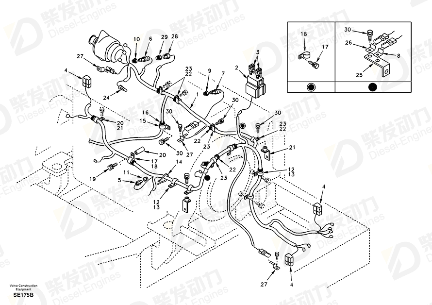 VOLVO Cable harness 14500461 Drawing