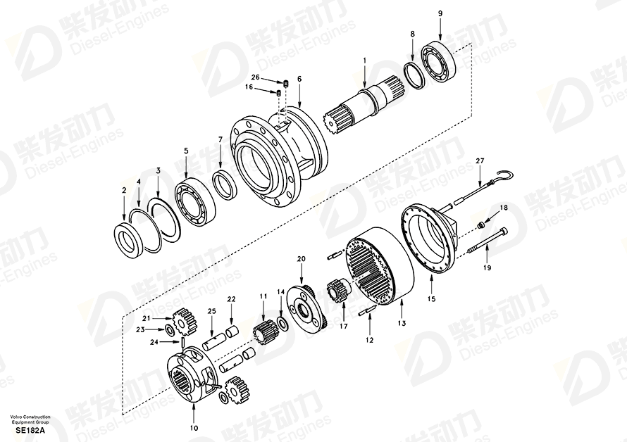 VOLVO Reduction gear SA8230-27000 Drawing