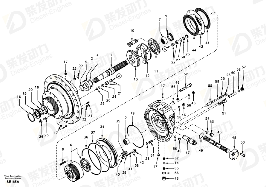 VOLVO Piston ring SA7242-10800 Drawing VOLVO Piston ring SA7242-10800 Drawing