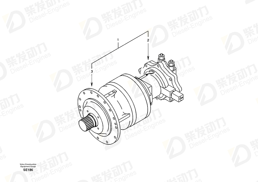 VOLVO Drive Unit SA1055-00451 Drawing VOLVO Drive Unit SA1055-00451 Drawing