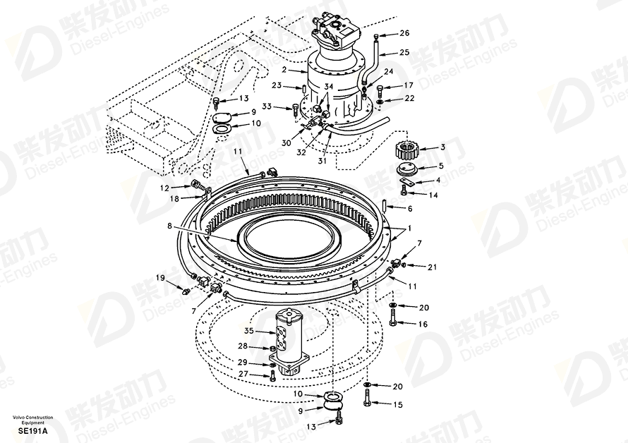 VOLVO Fuel hose SA9951-16016 Drawing