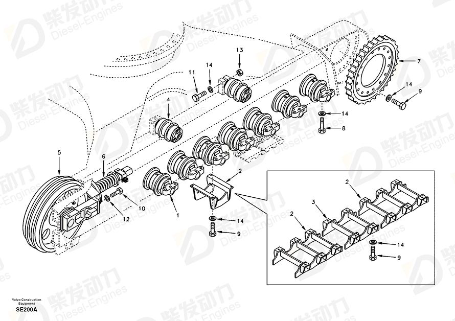 VOLVO Idler SA1081-03910 Drawing