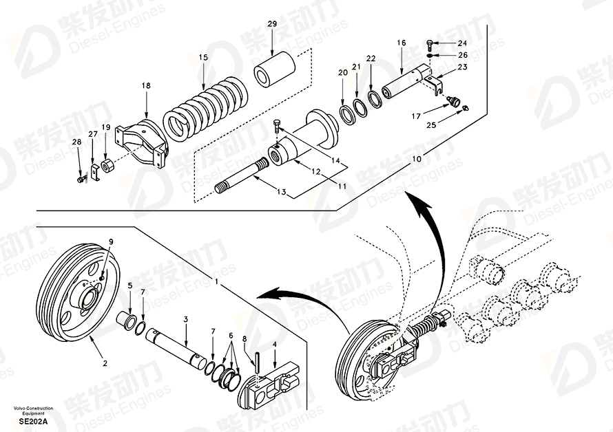 VOLVO Recoil Spring SA1181-01341 Drawing VOLVO Recoil Spring SA1181-01341 Drawing