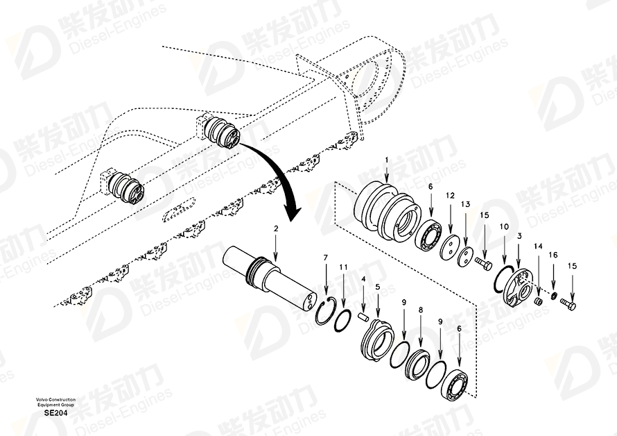 VOLVO Collar SA1081-00221 Drawing VOLVO Collar SA1081-00221 Drawing