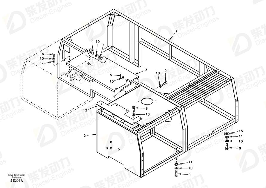 VOLVO Cover SA1162-08630 Drawing