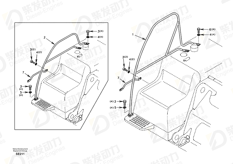 VOLVO Grip SA1166-03500 Drawing