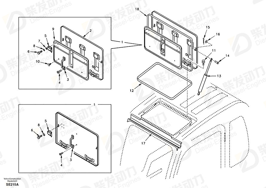 VOLVO Weatherstrip SA9572-12001 Drawing