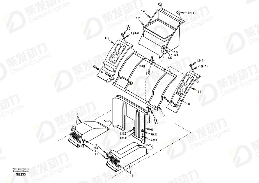 VOLVO Cover SA1168-01410 Drawing