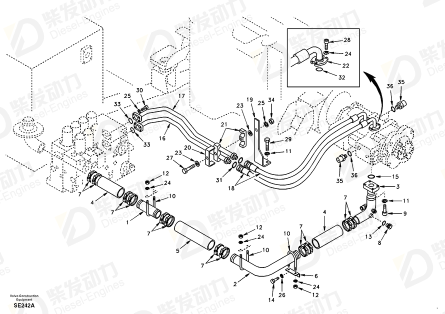 VOLVO Bracket SA1042-04682 Drawing