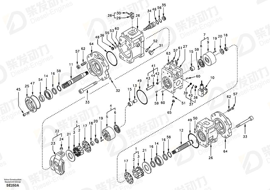 VOLVO Shaft SA7223-00020 Drawing