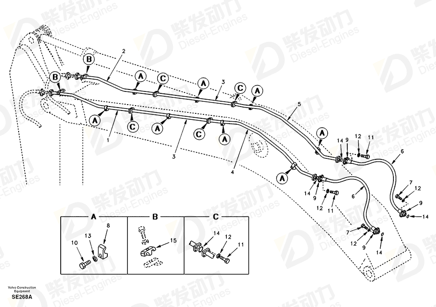 VOLVO Pipe SA1174-55160 Drawing