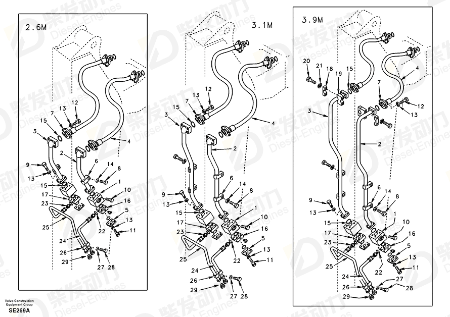 VOLVO Pipe SA1174-56671 Drawing VOLVO Pipe SA1174-56671 Drawing