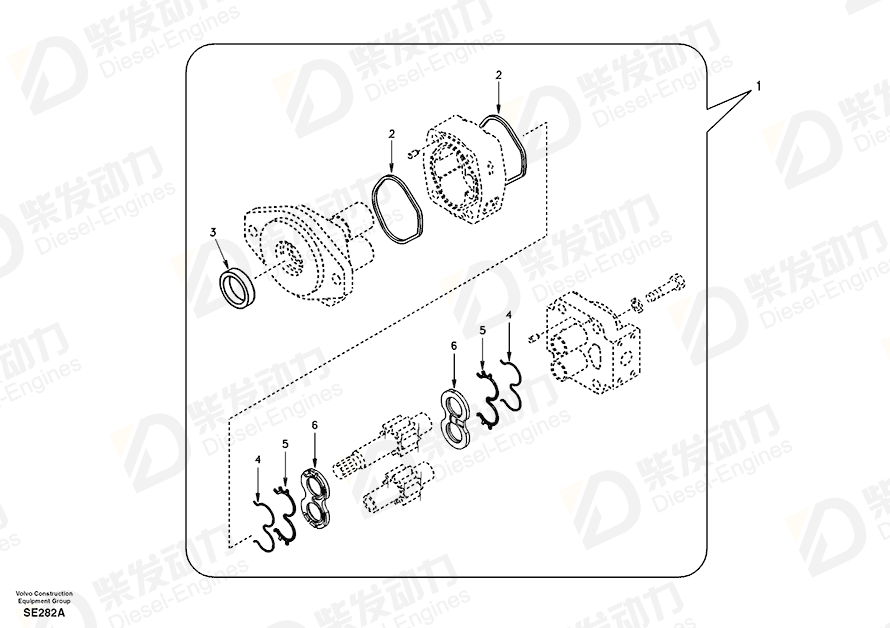 VOLVO Thrust Plate SA7218-00530 Drawing VOLVO Thrust Plate SA7218-00530 Drawing