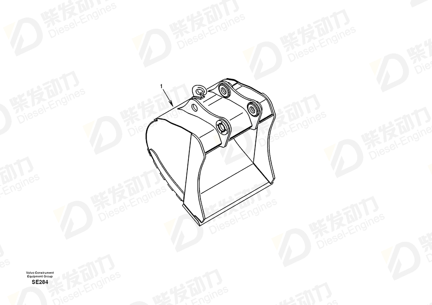 VOLVO Bucket SA1171-80830 Drawing VOLVO Bucket SA1171-80830 Drawing