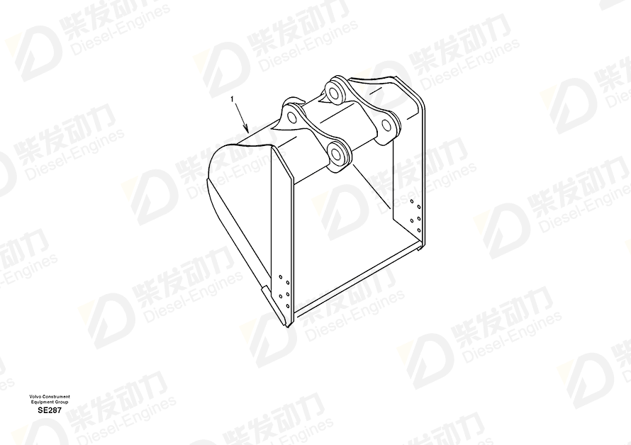 VOLVO Bucket SA1171-01720 Drawing VOLVO Bucket SA1171-01720 Drawing