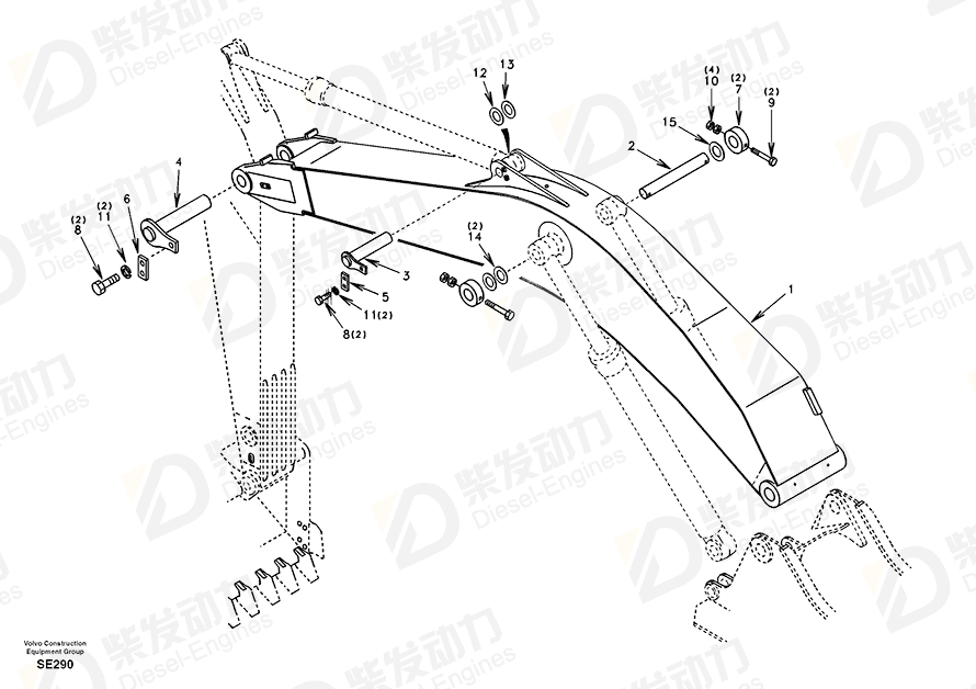 VOLVO Boom SA1173-02820 Drawing