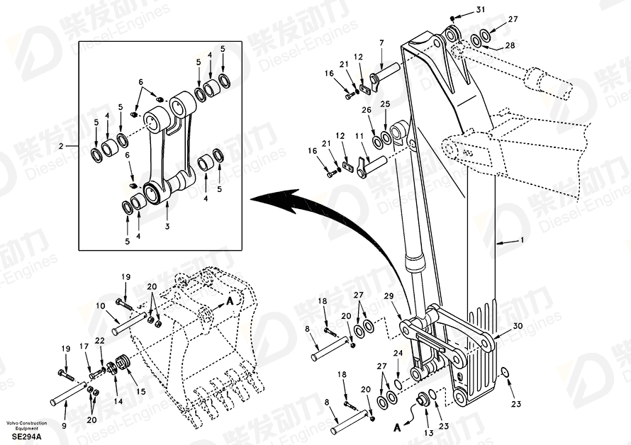 VOLVO Pin SA1072-03960 Drawing VOLVO Pin SA1072-03960 Drawing