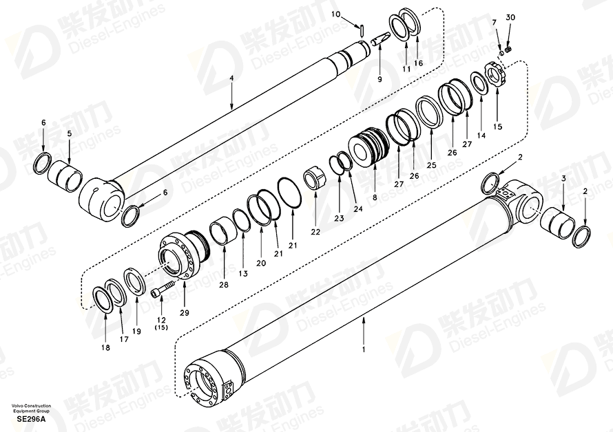 VOLVO Control plunger SA1146-05860 Drawing VOLVO Control plunger SA1146-05860 Drawing