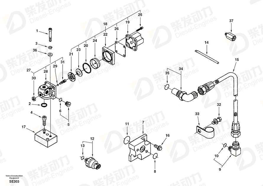 VOLVO Connector SA3893801 Drawing