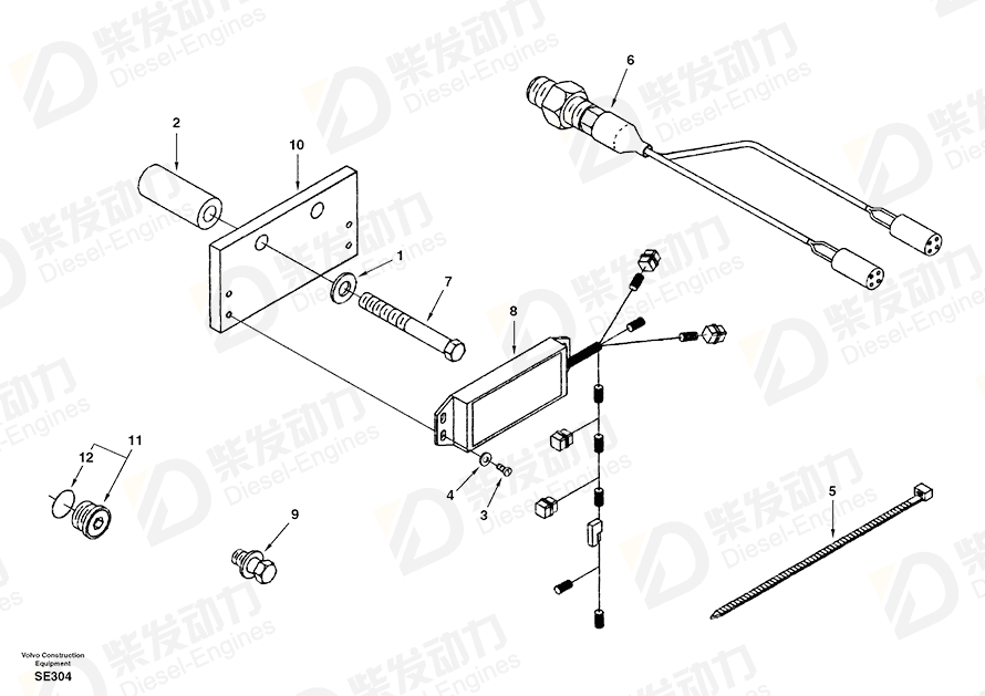 VOLVO Clamp SA3062329 Drawing