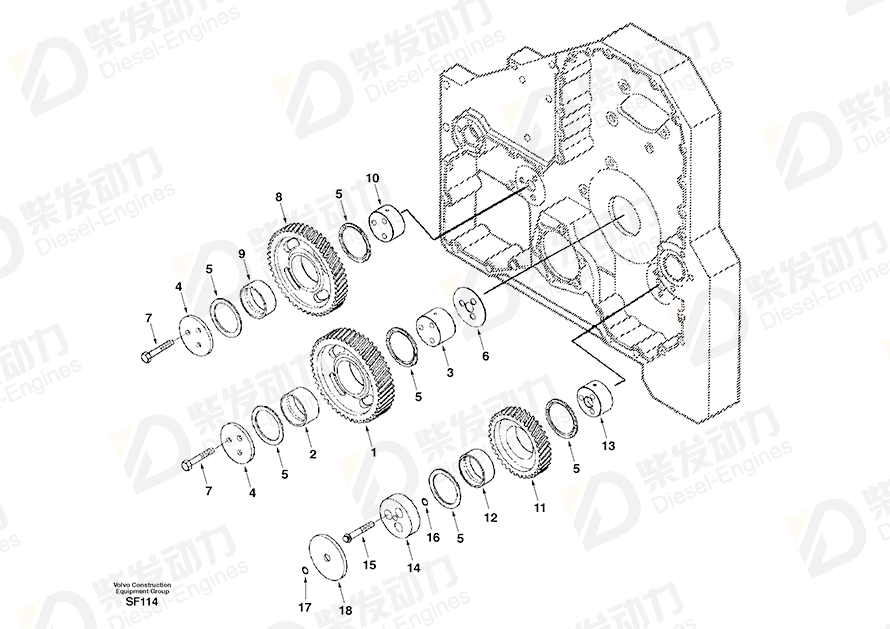 VOLVO Bushing SA3026188 Drawing