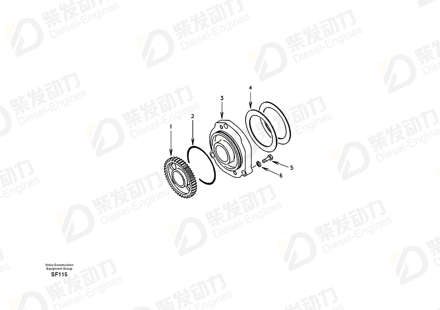 VOLVO Sealing SA3883042 Drawing