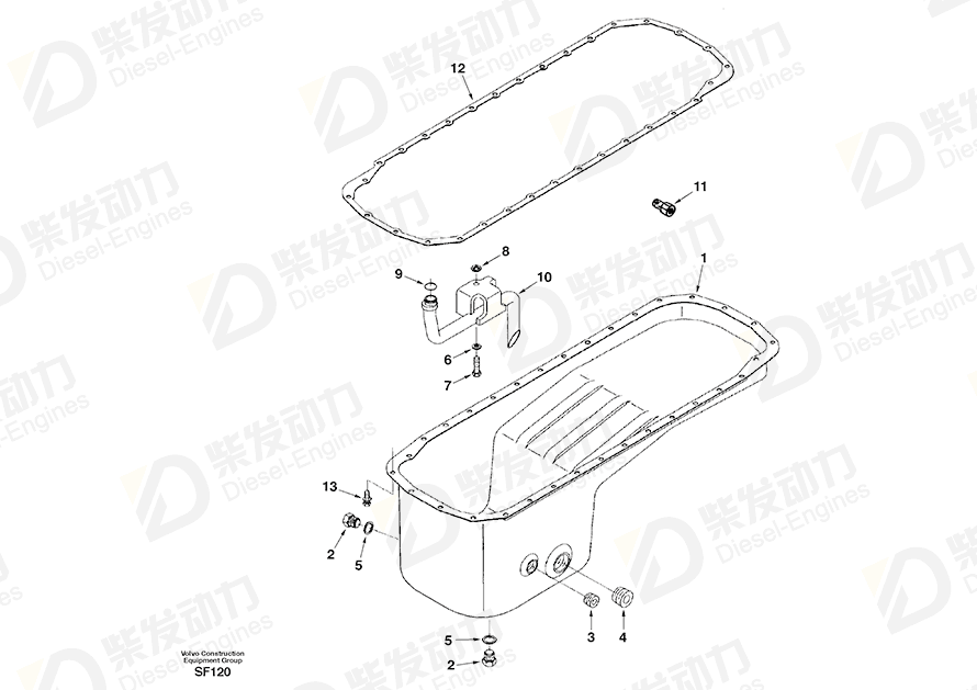 VOLVO Gasket SA3882733 Drawing