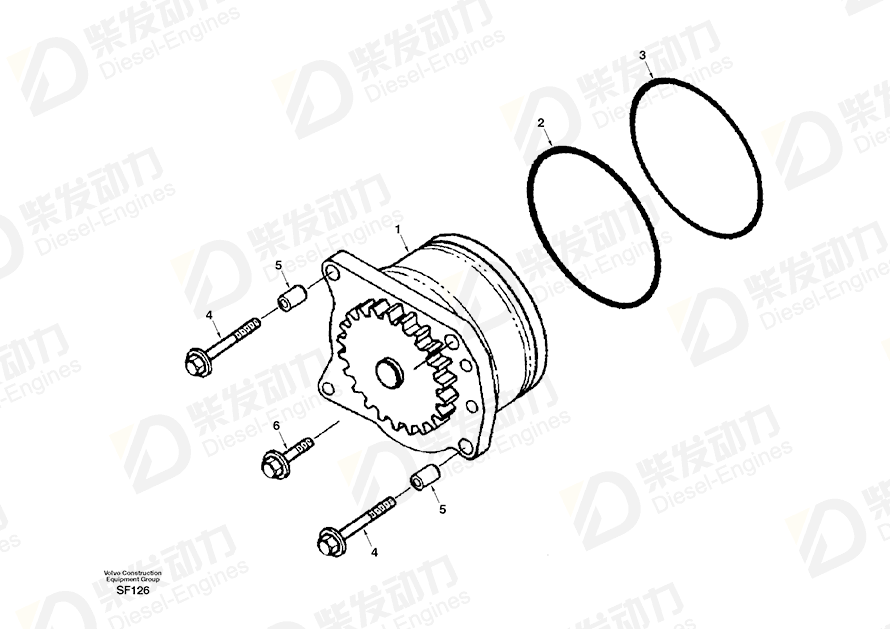 VOLVO Spacer SA3895439 Drawing