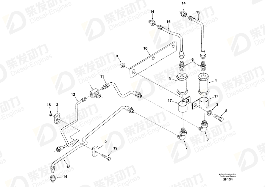 VOLVO Pipe SA3600659 Drawing