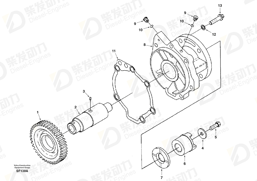 VOLVO Gasket SA3899746 Drawing
