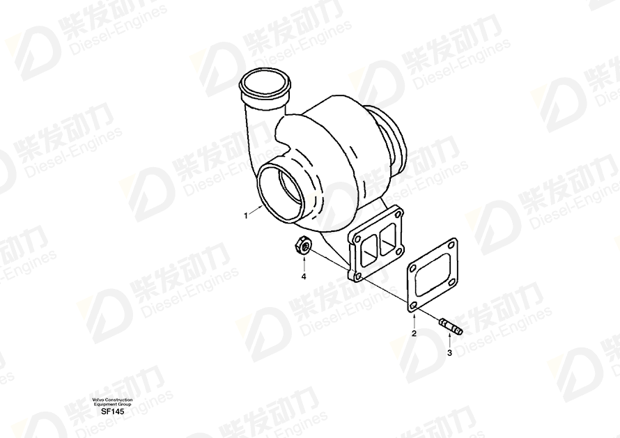 VOLVO Gasket SA3072919 Drawing