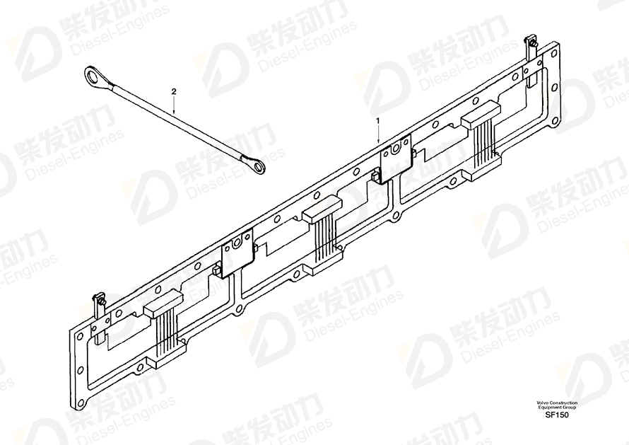 VOLVO Heater SA3328445 Drawing