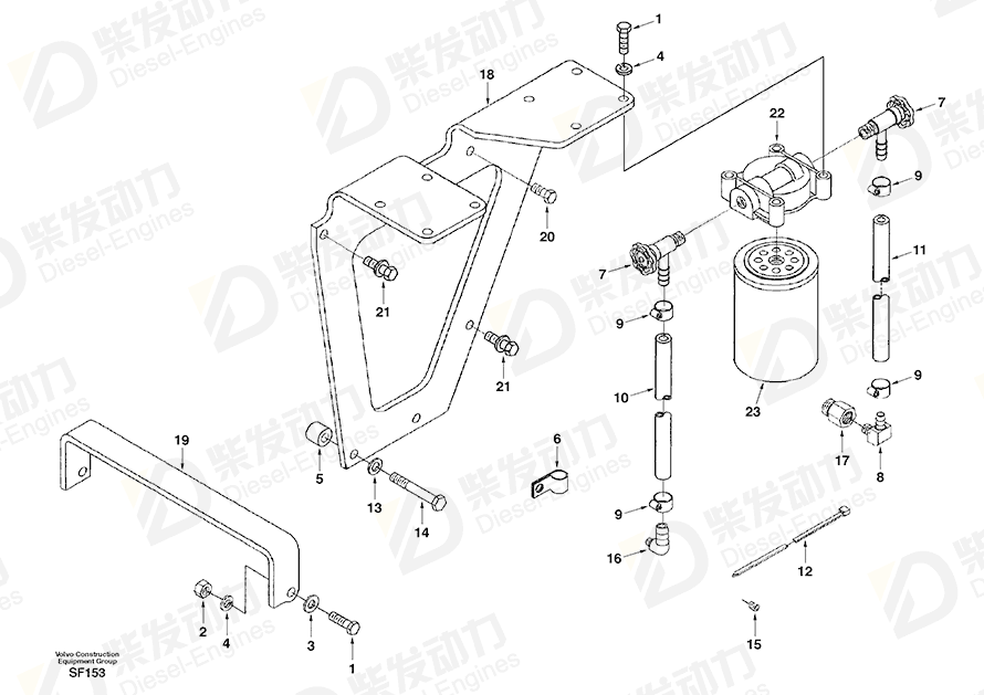 VOLVO Bracket SA3254854 Drawing
