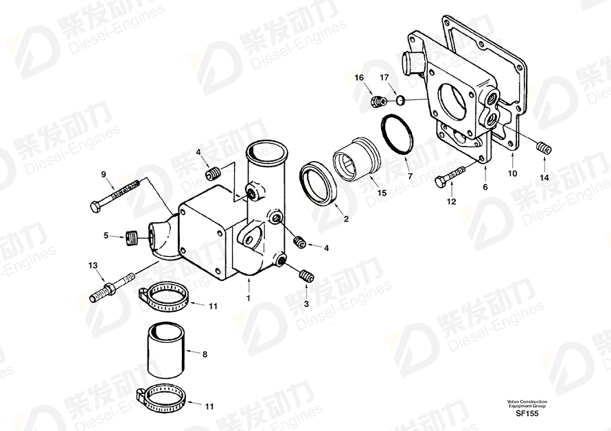 VOLVO Housing SA3818418 Drawing