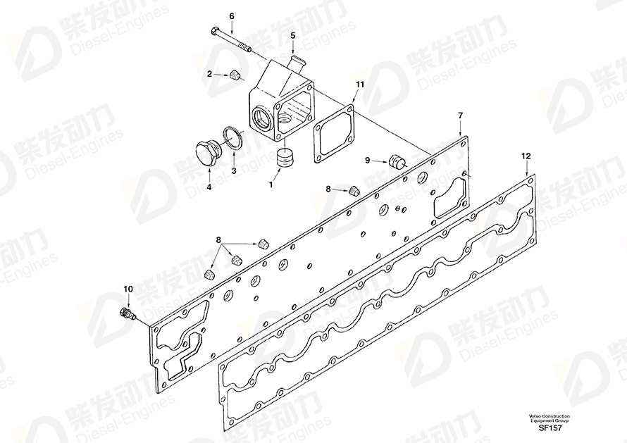 VOLVO Gasket SA3899229 Drawing