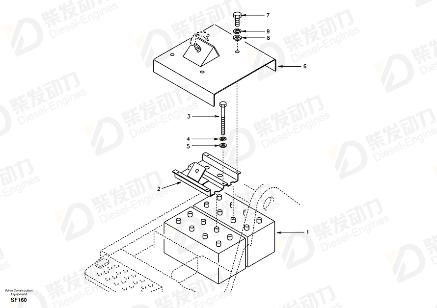 VOLVO Bracket SA1121-00520 Drawing