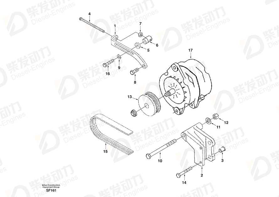 VOLVO Nut SA3895300 Drawing
