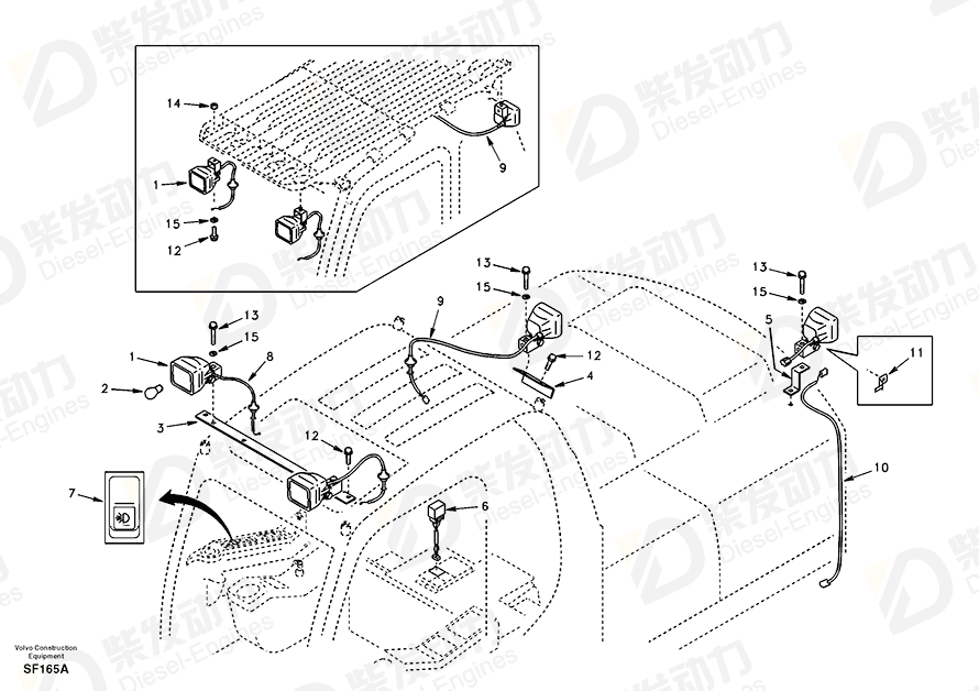 VOLVO Wire harness 14513056 Drawing