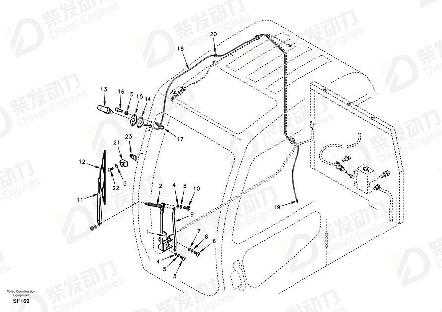 VOLVO Cross recessed screw SA9021-10607 Drawing