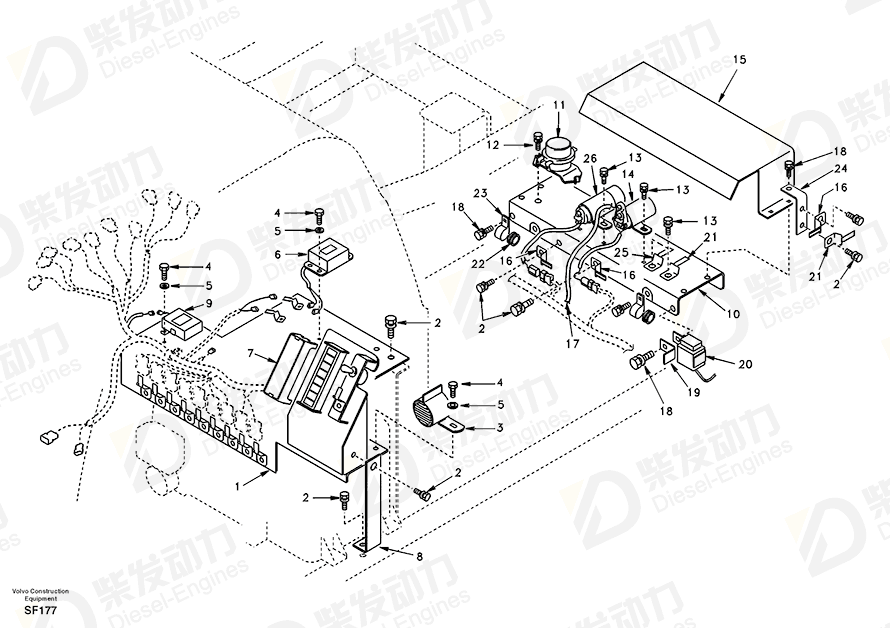 VOLVO Bracket SA1123-04900 Drawing VOLVO Bracket SA1123-04900 Drawing
