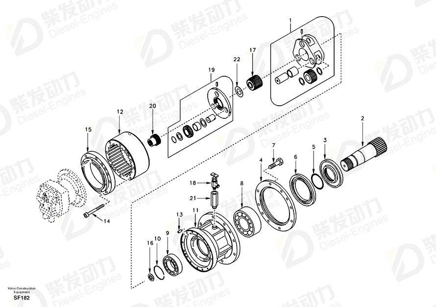 VOLVO Hexagon screw SA9016-21625 Drawing