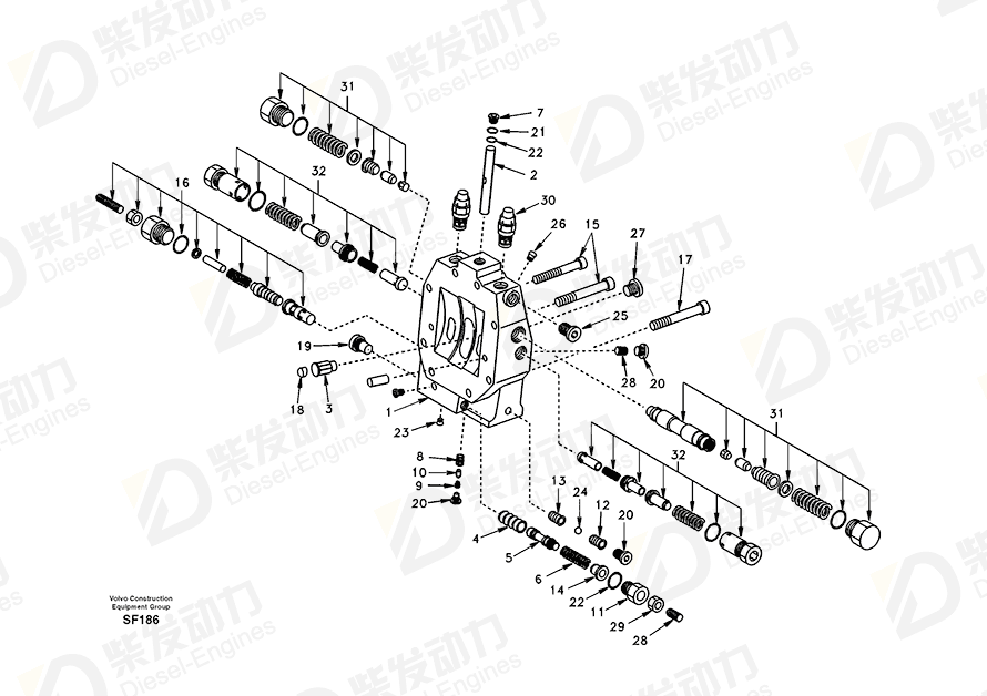 VOLVO Lock nut SA8230-29280 Drawing