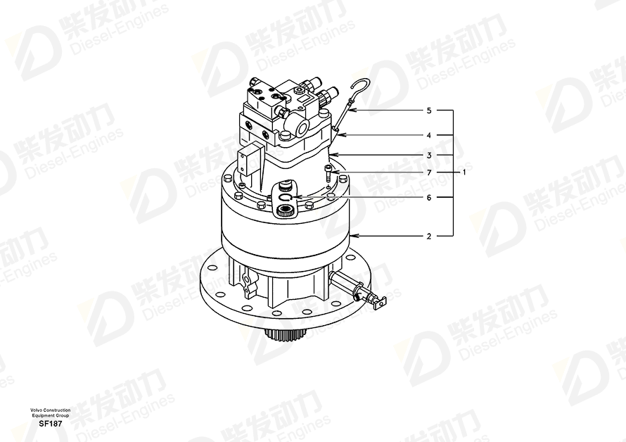 VOLVO Gearbox SA7118-30130 Drawing VOLVO Gearbox SA7118-30130 Drawing