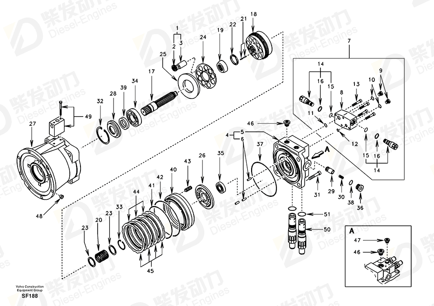 VOLVO PLATE SA8230-14190 Drawing