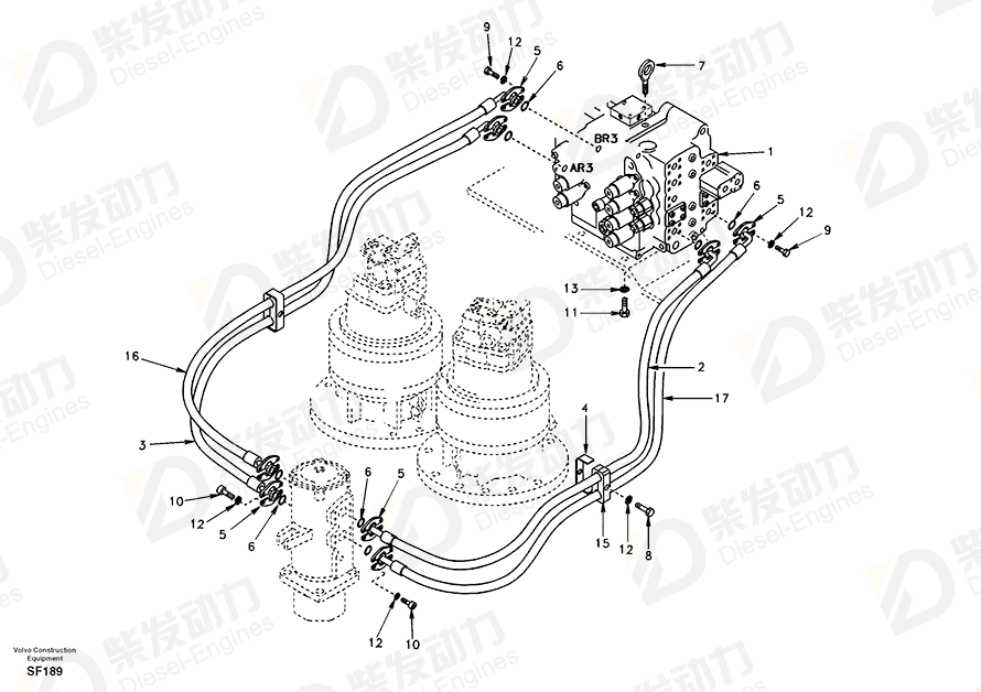 VOLVO Control valve 14500263 Drawing