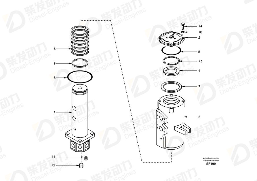 VOLVO Shaft SA1146-07780 Drawing VOLVO Shaft SA1146-07780 Drawing