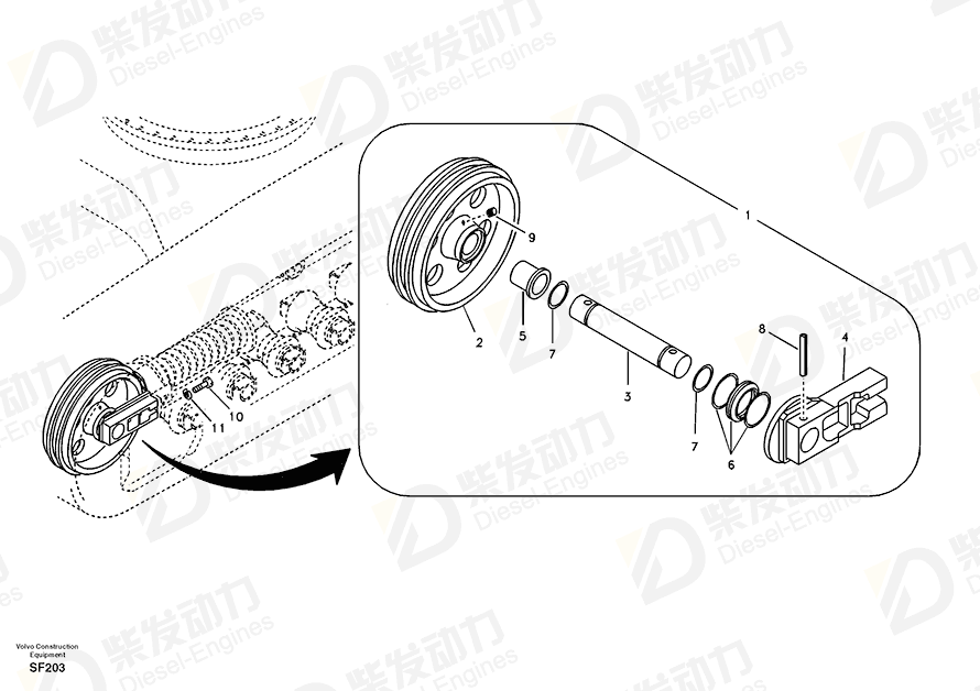 VOLVO O-ring SA1081-03670 Drawing